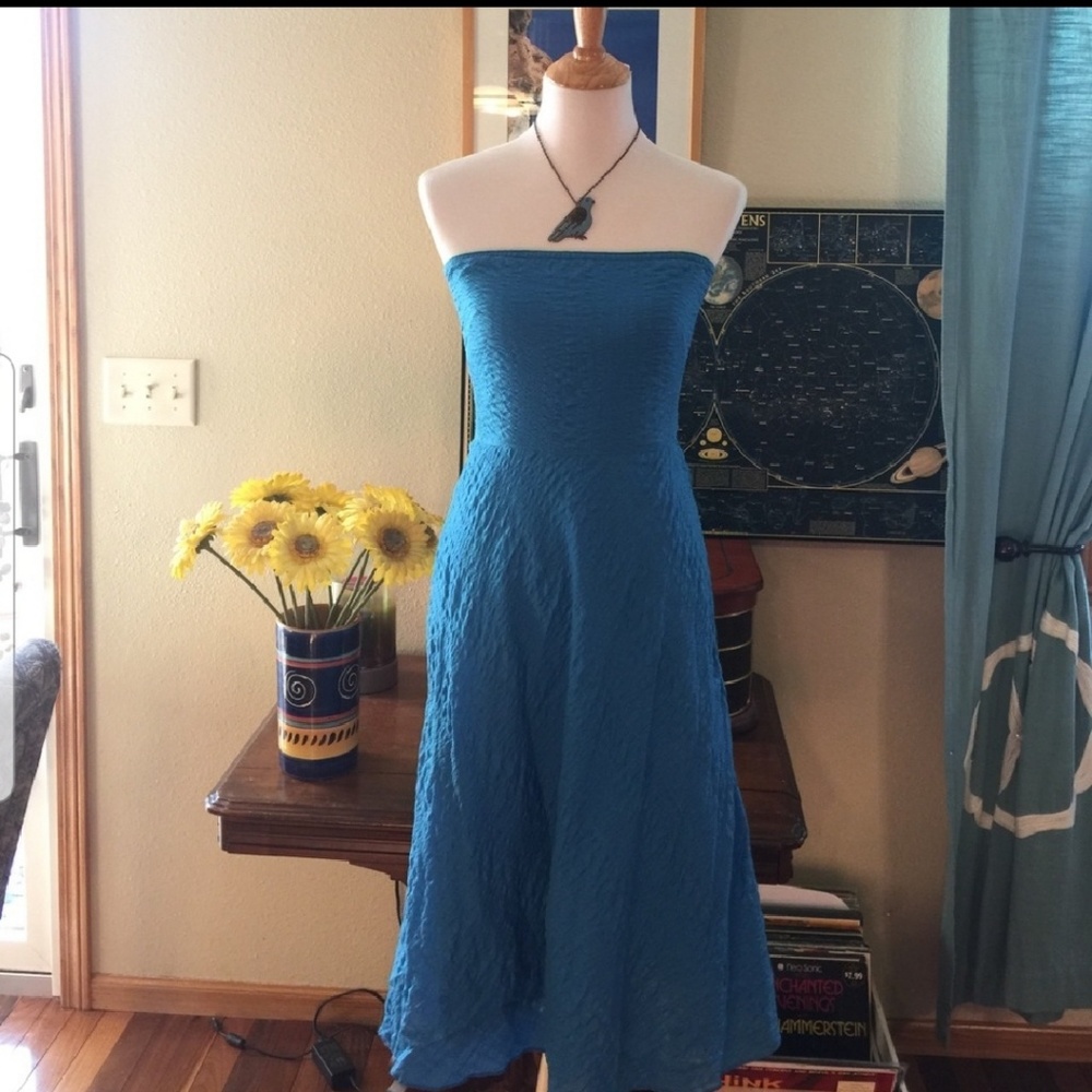 J. CREW Turquoise strapless dress